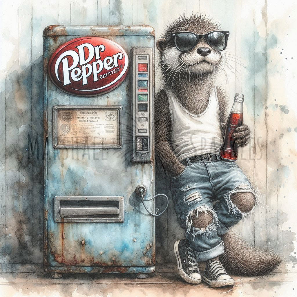 Rust & Fur - Otter © 50x50 (print to order)