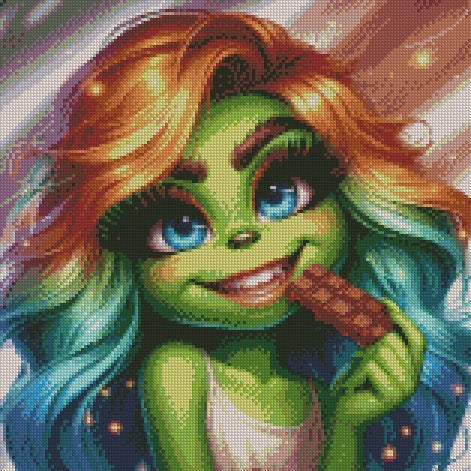 February Allegra © 40x40 Square Fairy drill