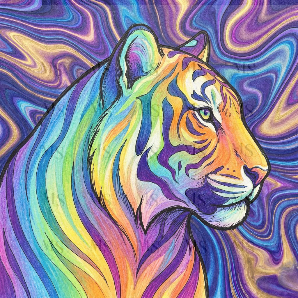 Fire & Ice Tiger © 50x50