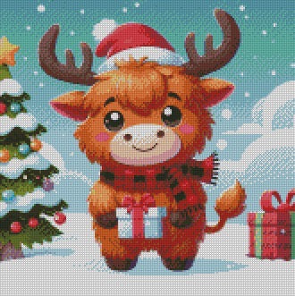 12 Months of Highland Cows © 30x30 free birthday canvas