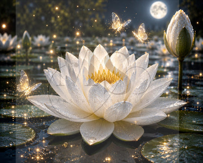 Whispers of the Waterlily © 60x50 by KT Designs