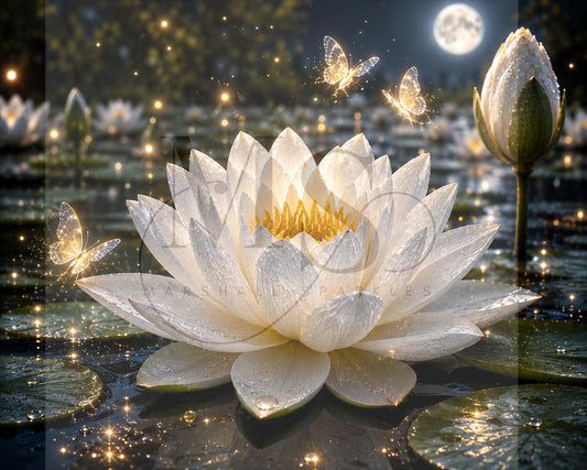 Whispers of the Waterlily © 60x50 by KT Designs