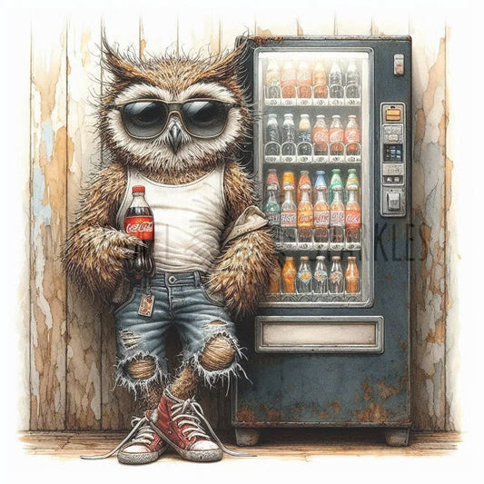 Rust & Fur - Owl © 50x50 (print to order)