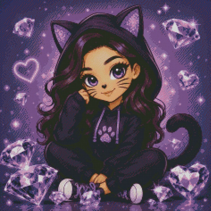 Diamond Kitty © 60x60 by KT Designs