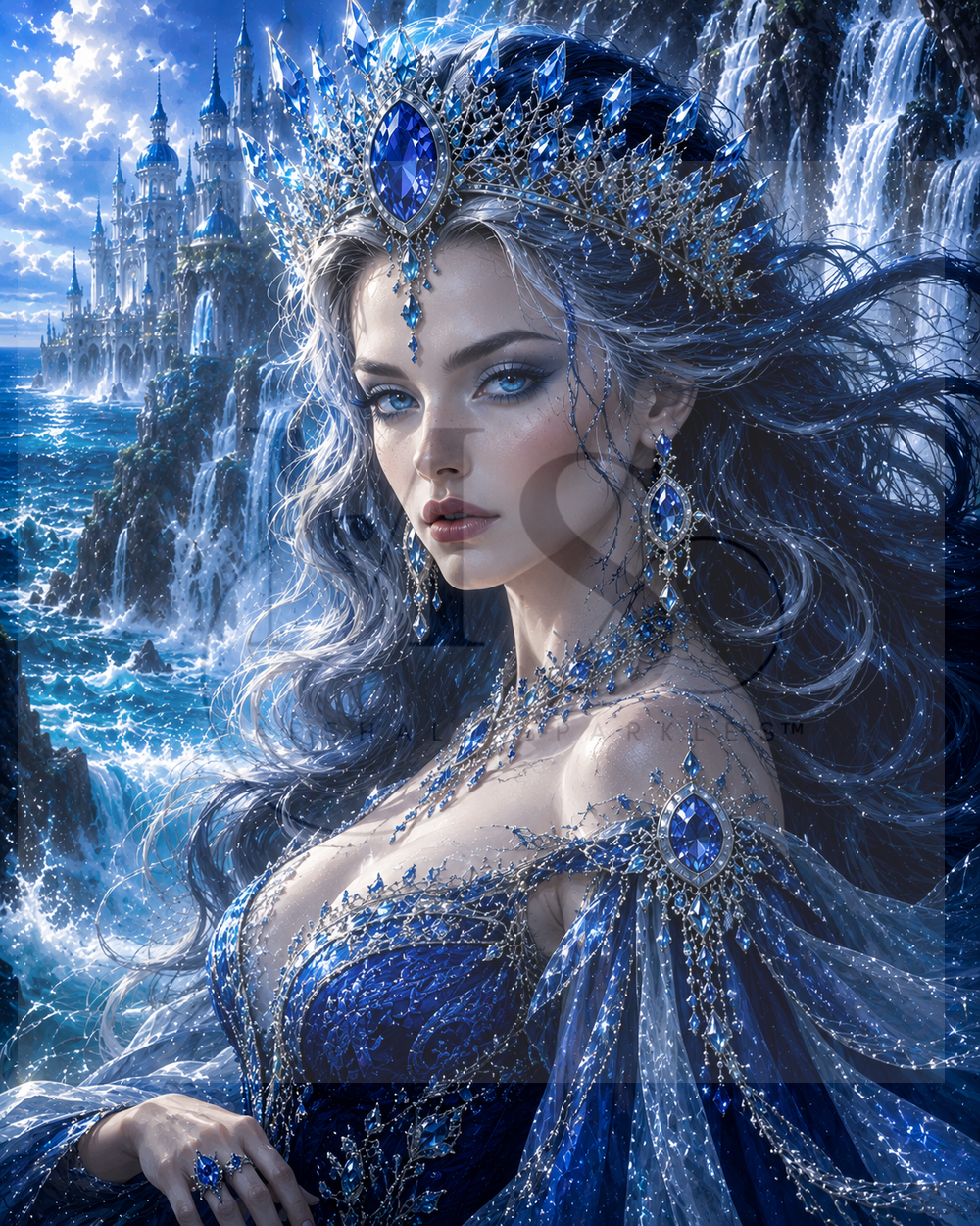 The Sapphire Queen © 60x75 by CrazyLoneWolf