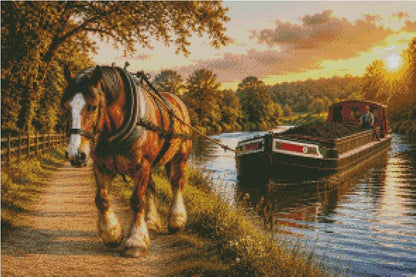 Sunset Along The Canal © 75x50 by KT Designs