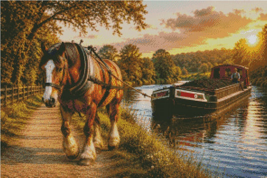 Sunset Along The Canal © 75x50 by KT Designs