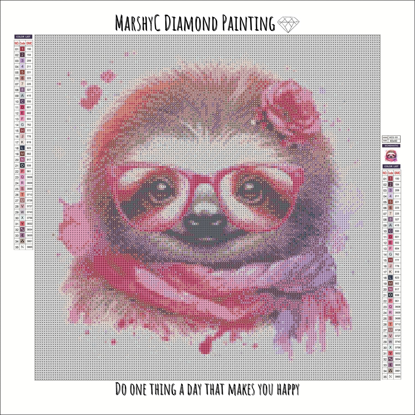 Sloth Splash Glasses © 40x40 (print to order)