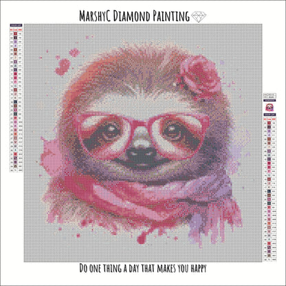 Sloth Splash Glasses © 40x40 (print to order)