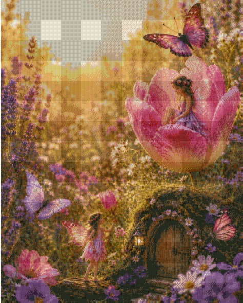 The Secret Fairy Garden © 60x75 by KT Designs