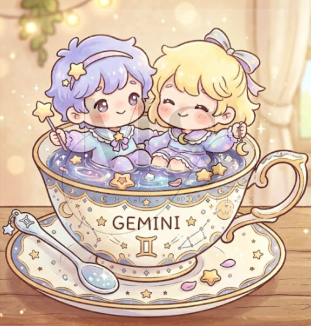 The Teacup Zodiac - Gemini © 50x50 by RG Designs