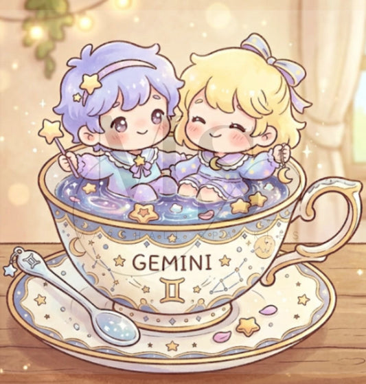 The Teacup Zodiac - Gemini © 50x50 by RG Designs