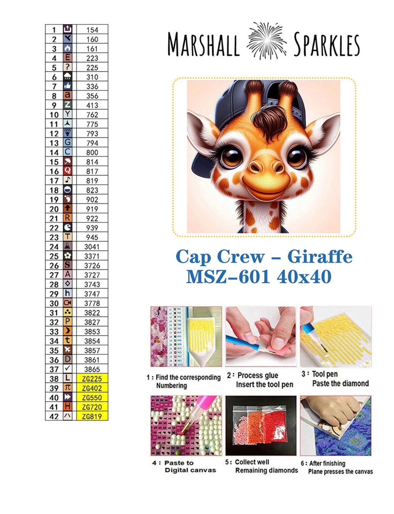 Cap Crew - Giraffe  © 40x40 - (print to order)