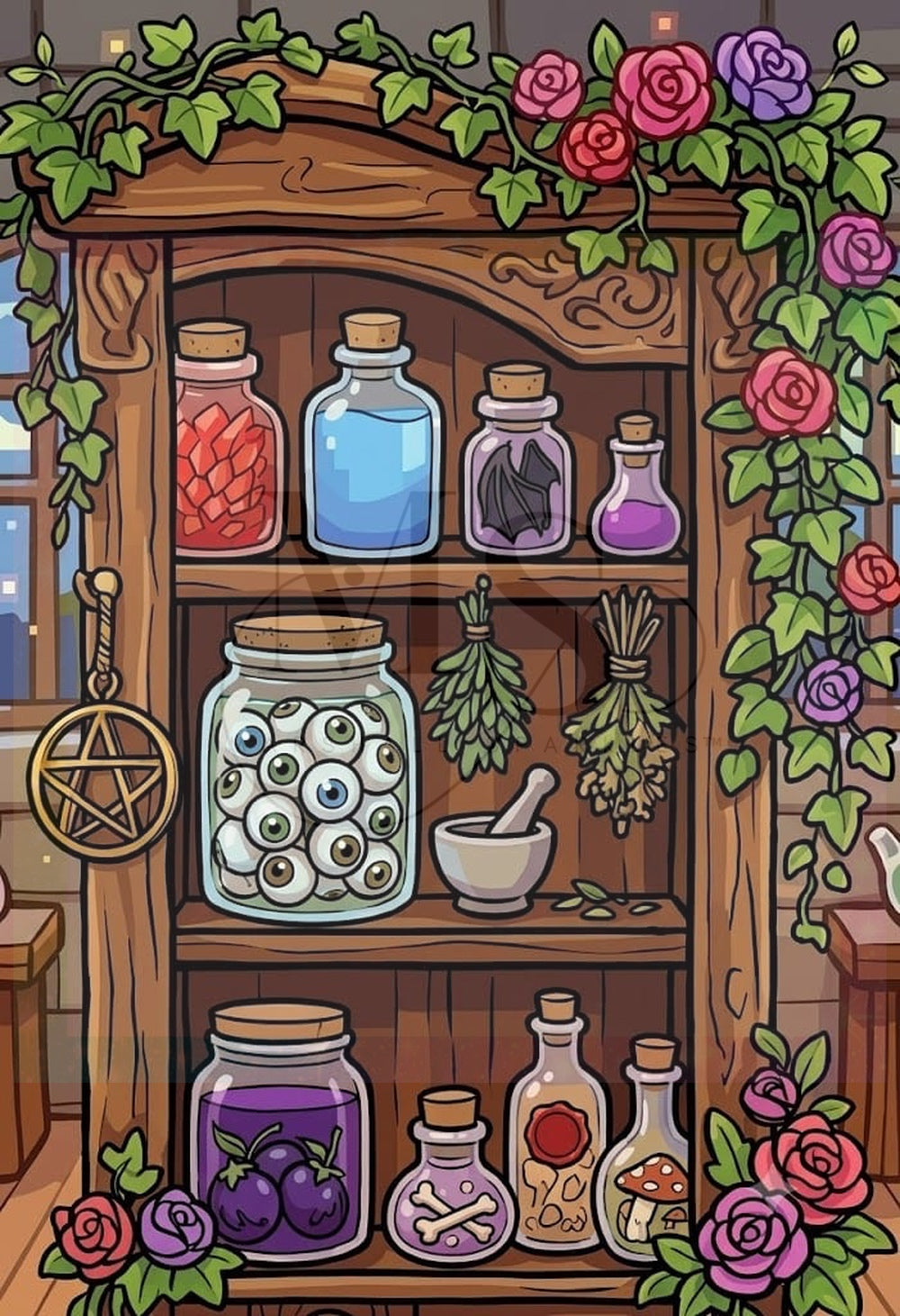 Ivybound Apothecary © 60x90 by RG Designs