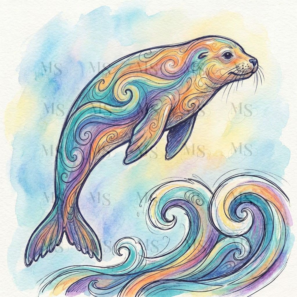 Fire & Ice Seal © 50x50