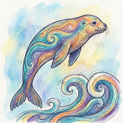 Fire & Ice Seal © 50x50