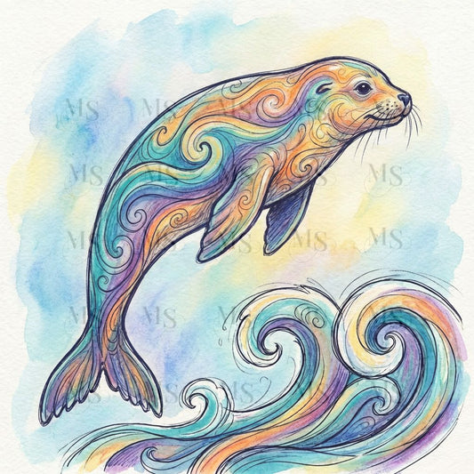 Fire & Ice Seal © 50x50