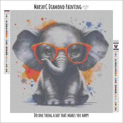 Elephant Splash Glasses © 40x40