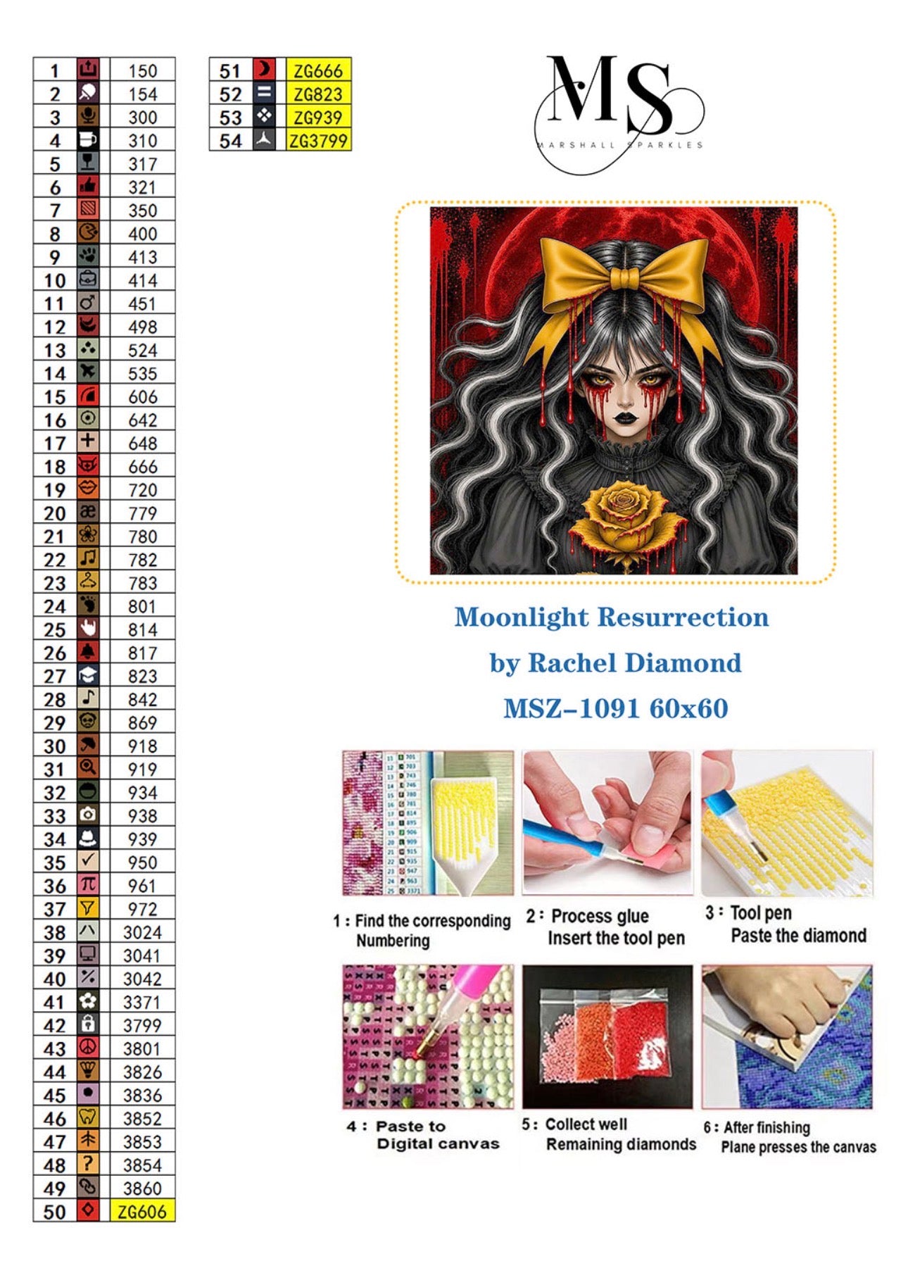 Moonlight Resurrection © 60x60 by Rachel Diamond