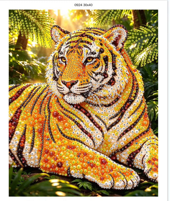 The Shining Jungle Tiger © 30x40 Pearl Painting