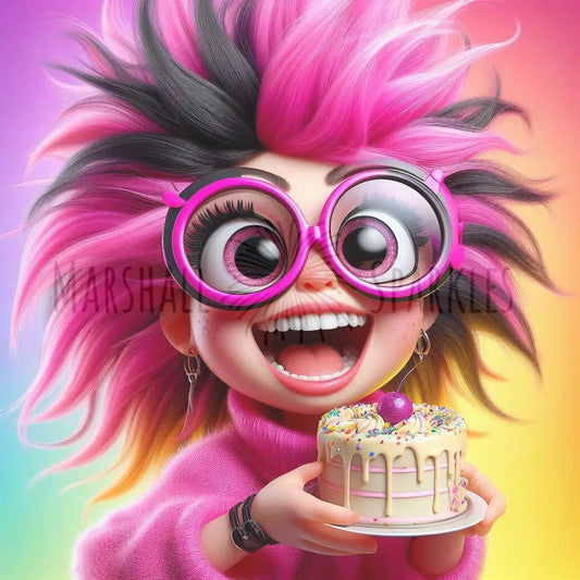 March Happy birthday Claire © 40x40 Round Fairy Drill