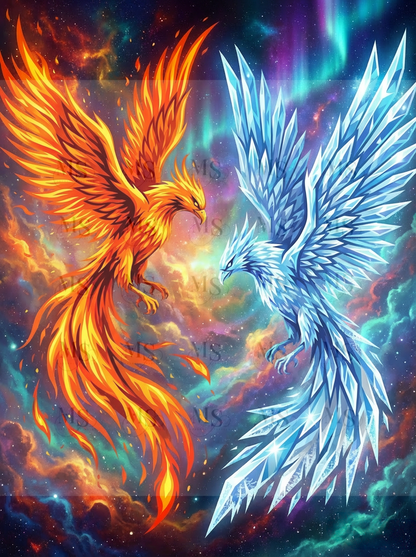Fire & Ice Phoenix © 60x80