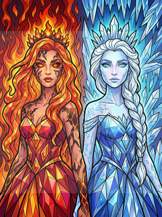 Fire Queen Vs Ice Queen 2 © 60x80