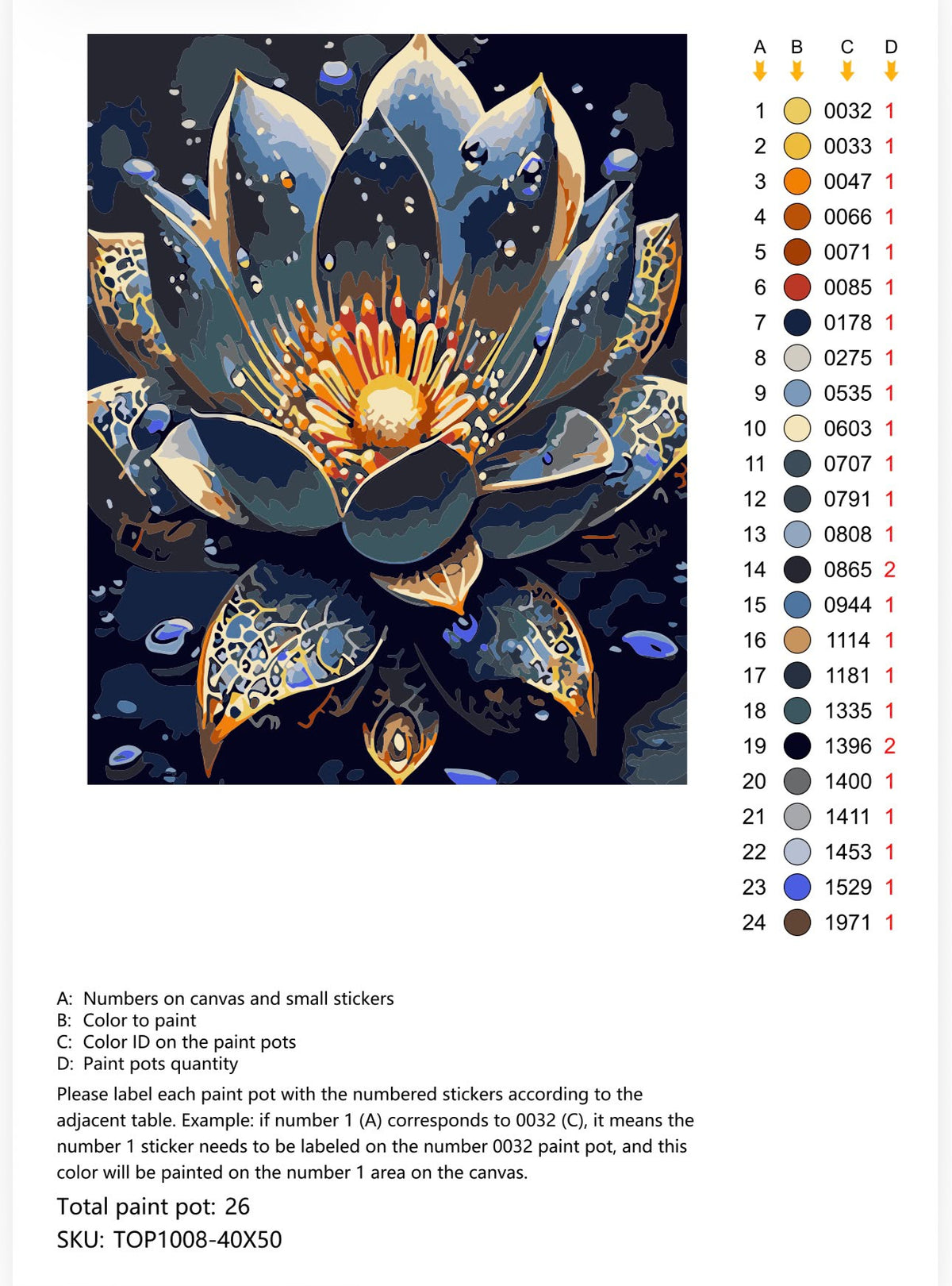 Water Flower TOP1008 © 40x50