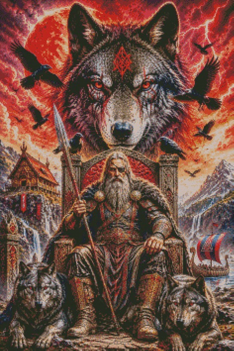 Wolf King of Ragnarök © 60x90 by CrazyLoneWolf