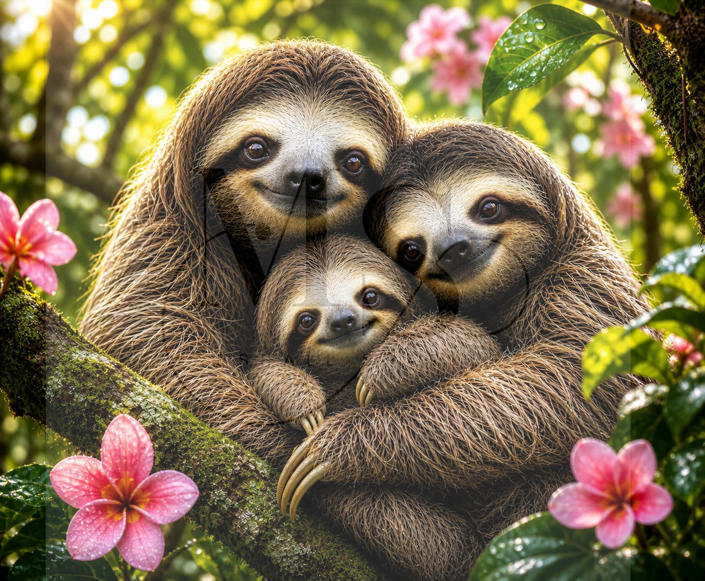 The Rainforest Family © 60x50 by KT Designs