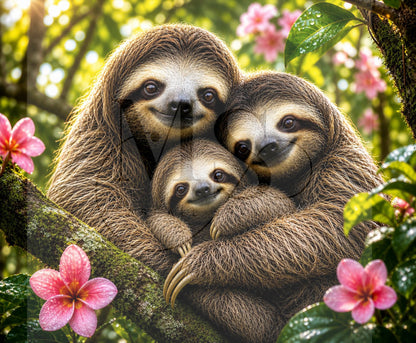 The Rainforest Family © 60x50 by KT Designs