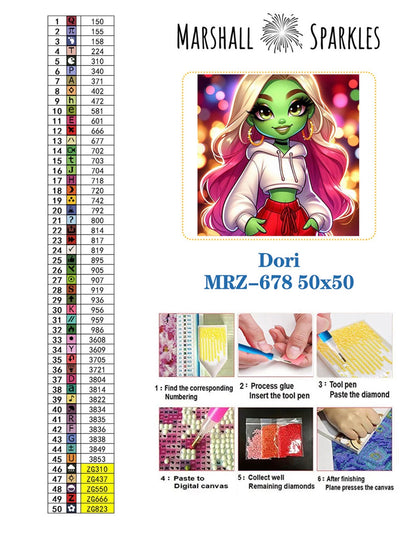 February Dori © 50x50 Round Fairy Drill