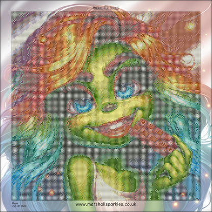 February Allegra © 40x40 Square Fairy drill