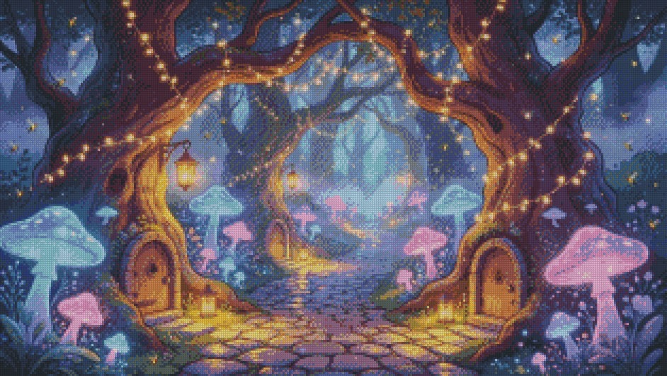 Mushroom Fairy Forest Walk © 80x45