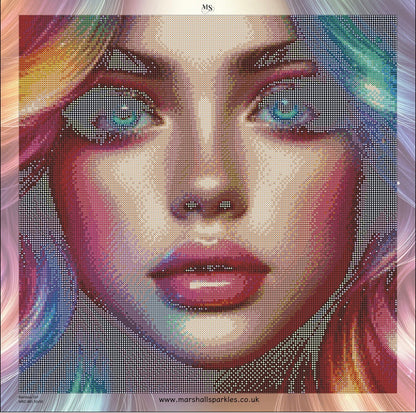 Rainbow Girl © 50x50 round fairy drill