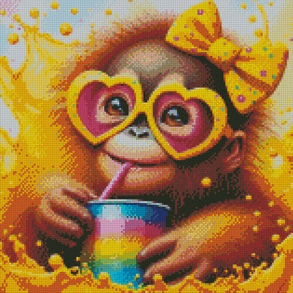 February Milkshake Orangutan © 40x40 Round Fairy drill
