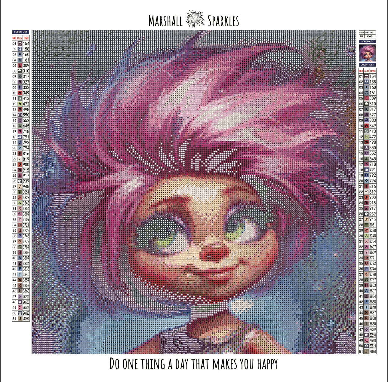 Astrid Troll © 40x40 Square Fairy Drills