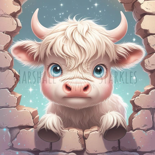 Highland Cow © 35x35 (stocked item)
