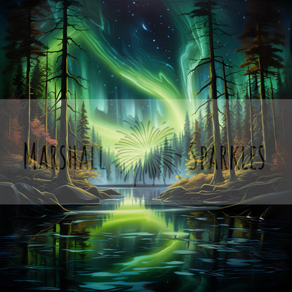 Aurora in Greens © 50x50 (print to order)