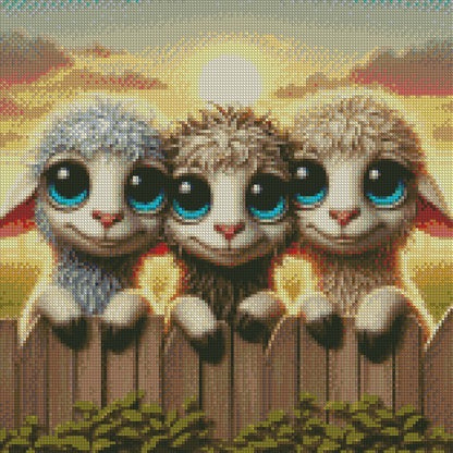 Over the Fence - Sheep © 40x40 (print to order)