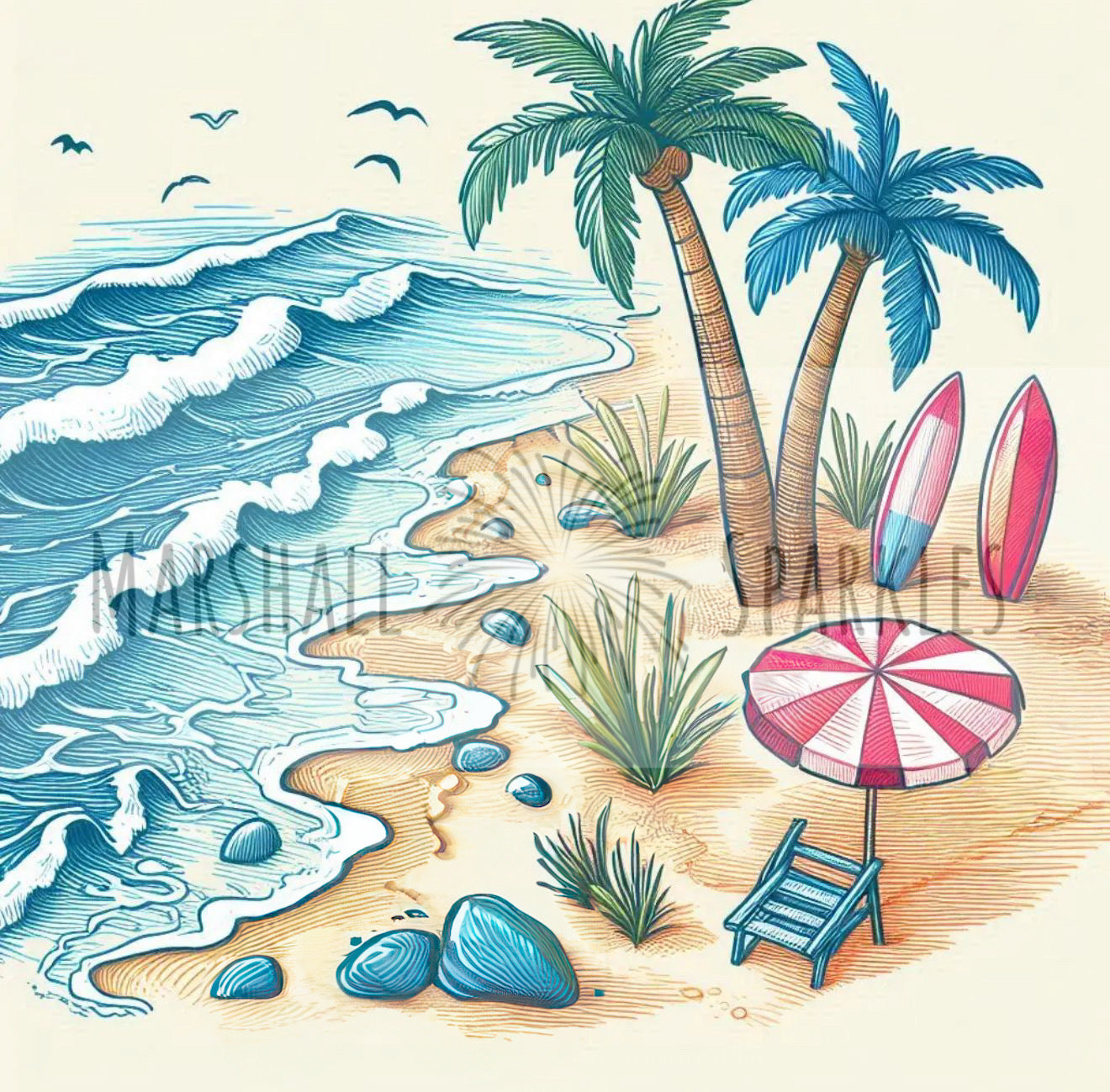 Beach Days © 40x40 Square Fairy Drills