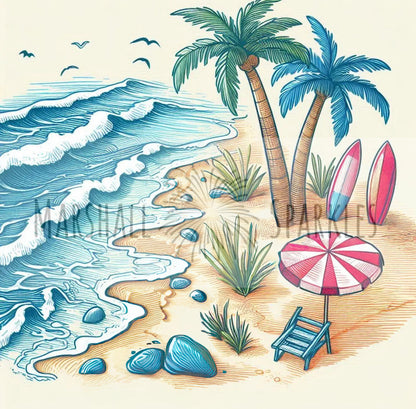 Beach Days © 40x40 Square Fairy Drills