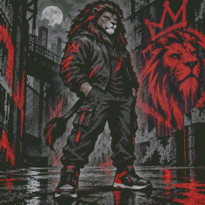 STREET LION © 60x60 by CrazyLone Wolf