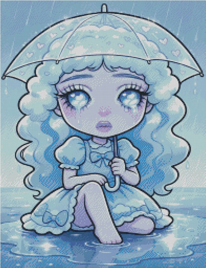 Rainelle Bluebloom © 50x65 with Neon Drills