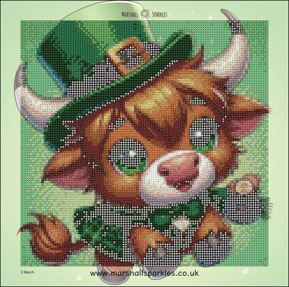 12 Months of Highland Cows © 30x30 free birthday canvas