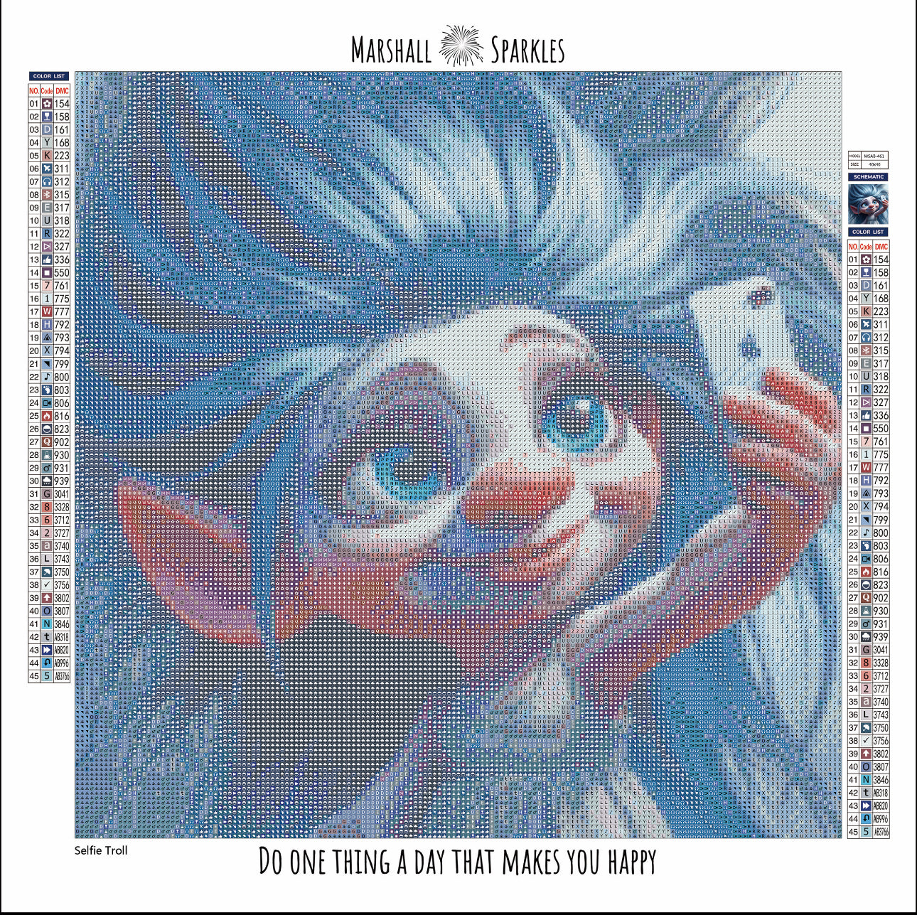 Selfie Troll © 40x40 AB Drill (print to order)