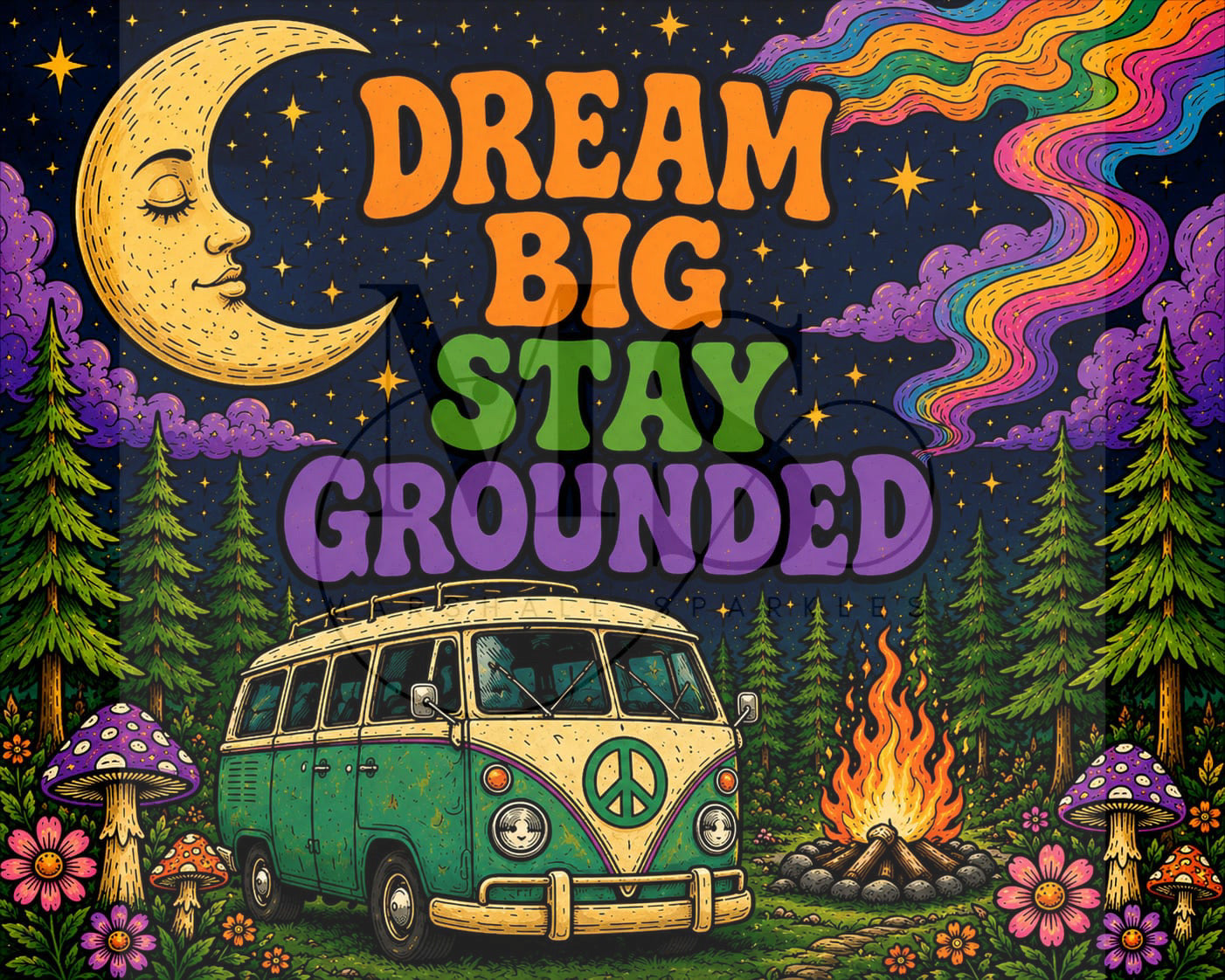 Campfire Dreams © 75x60 by CrazyLoneWolf