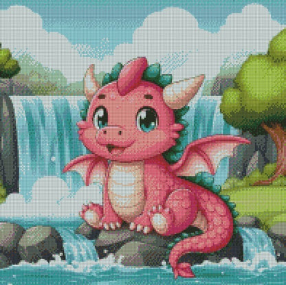 Waterfall Dragon © by Overton Designs 50x50 (PTO)