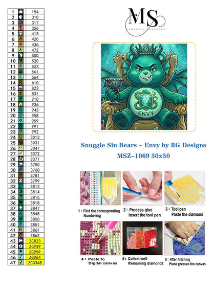 Snuggle Sin Bears - Envy ©  50x50 by RG Designs