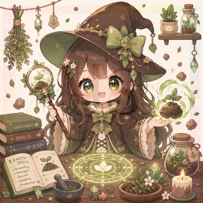 11 Little Element Witches - Earth © 50x50 by Miss Millicent